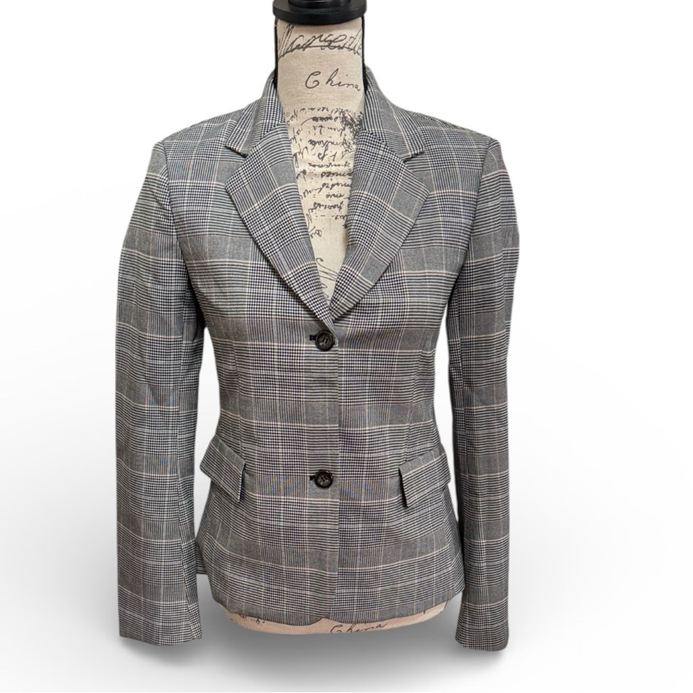 NWT H&M France 🇫🇷 Glen Plaid Houndstooth Blazer
